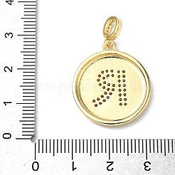 Pendentifs en laiton zircon cubique transparent&nbsp;KK-L253-17G-R