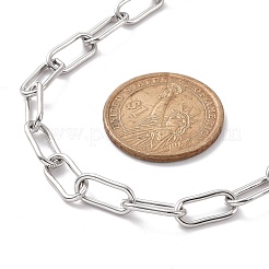 Не тускнеющая цепочка-скрепка из нержавеющей стали 304 с застежкой-тогл для мужчин и женщин NJEW-JN04139