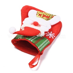 Calza di natale appesa in stoffa&nbsp;HJEW-B003-13