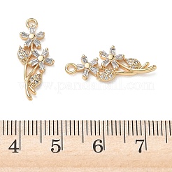 Messing micro pave klare zirkonia anhänger&nbsp;KK-D261-12G
