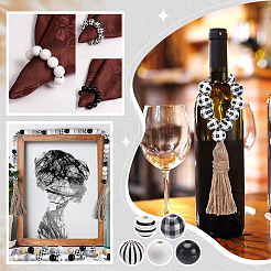 DIY-Sets zur Schmuckherstellung von Armbändern aus runden Holzperlen&nbsp;DIY-SP0001-45A