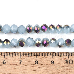 Стеклянные бусины с гальваническим покрытием &nbsp;EGLA-A034-J6mm-F04