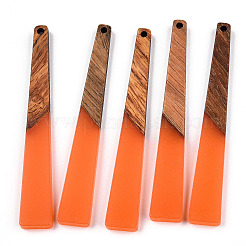 Большие подвески из прозрачной смолы и орехового дерева&nbsp;LS-RESI-TAC0017-46-B02