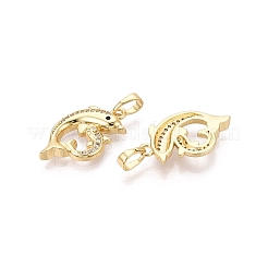 Pendentifs en laiton zircon cubique transparent&nbsp;KK-Q073-11G