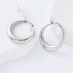 Boucles d'oreilles créoles en acier inoxydable 304&nbsp;HU3505