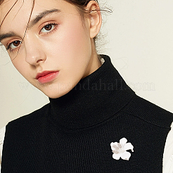 2 шт. 2-цветная брошь-булавка в виде цветка со стразами JEWB-FI0001-02