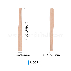 Украшения для дома с бейсбольной битой из натурального дерева&nbsp;WOOD-WH0101-35