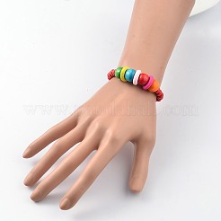 Дети браслеты деревянные бисерные браслеты простирания&nbsp;BJEW-JB02046