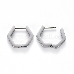 Серьги-кольца Huggie Hoop из нержавеющей стали 304&nbsp;LS-STAS-S103-24P