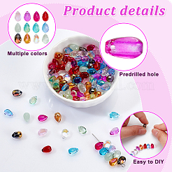 120шт. 12-х цветные прозрачные стеклянные и лампворк бусины наборы GGLA-GA0001-05