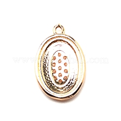 Латунные микропаве прозрачные подвески с фианитом&nbsp;ZIRC-WH0002-10