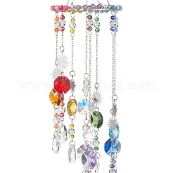 Подвесные ловцы солнца из стекла и нержавеющей стали HJEW-JM04536