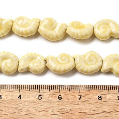 Perles en porcelaine émaillée de la série océan&nbsp;PORC-R002-03-03