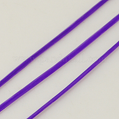 フラット弾性クリスタルストリング  弾性ビーズ糸  ストレッチブレスレット作り用  暗紫色  0.8mm&nbsp;EC-G002-0.8mm-06