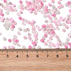 Непрозрачные и прозрачные внутри цветные стеклянные бусины&nbsp;SEED-F004-01A