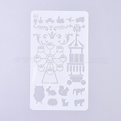 Wiederverwendbare Zeichenschablonen aus Kunststoff&nbsp;DIY-G027-G24