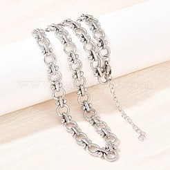 Ожерелья из витых звеньев цепи из нержавеющей стали 304 толщиной 8 мм&nbsp;NJEW-Z105-04P-02