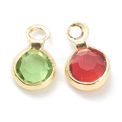 Граненый стеклянный шарм&nbsp;KK-F826-05G