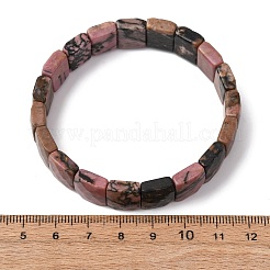Bracelets extensibles en perles d'hypersthène naturelle pour hommes&nbsp;G-K303-02C