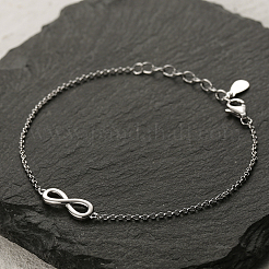 S925 silbernes Zirkon-Armband in 8-Form&nbsp;JF0394