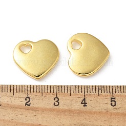 304ステンレスペンダント  イオンプレーティング（ip）  ハートチャーム  18KGP本金メッキ  15.5x17x3mm  穴：3.5x3mm&nbsp;STAS-I330-031G