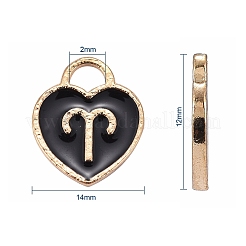 Подвески из сплава эмали с 12 созвездием&nbsp;ENAM-CJ0001-63