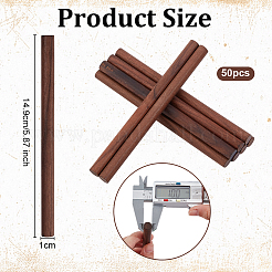 50 шт. вощеные круглые деревянные палочки&nbsp;WOOD-OC0004-26