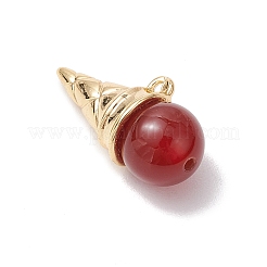 4 шт. 4 стиля подвески в виде мороженого из натурального сердолика&nbsp;PALLOY-TA00225