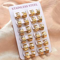 Pendientes de aro anchos de acero inoxidable 201&nbsp;EJEW-D354-10G