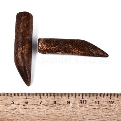天然樹皮瑪瑙の大きなペンダント  ホーンチャーム  52~56x11~13x11~14mm  穴：1.8~2mm&nbsp;G-Q606-21