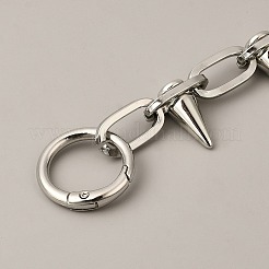 合金リベットブーツストラップチェーン  靴の装飾  ステンレス鋼色  217mm&nbsp;FIND-WH0366-457P-01