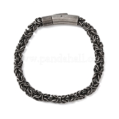 Bracelets à chaînes byzantines en acier inoxydable 304 pour femmes et hommes&nbsp;BJEW-C148-05AS-02