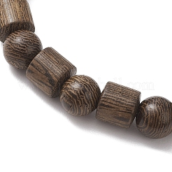 Натуральные эластичные браслеты из бусин из древесины венге для женщин и мужчин&nbsp;BJEW-JB13486