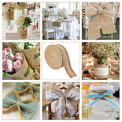 Плоская джутовая лента длиной 10 м с точечным краем.&nbsp;OCOR-WH0003-017