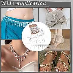 2 iarda di catene per tazze con strass di ferro&nbsp;DIY-NB0015-85P
