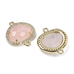 Натуральный розовый кварц овальные граненые звенья&nbsp;G-B126-01G-09