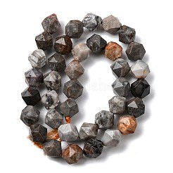 Природные окаменелые коралловые бусы пряди G-Z119-A26-03