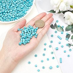 10 нить 5 стильные синтетические бирюзовые бусины G-OC0002-15