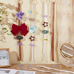 6 шт. 3 цвета искусственная кожа бант для хранения настенный подвесной декор&nbsp;HJEW-OC00105