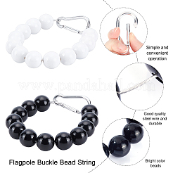 6 шт. 2 стиль ПВХ флагшток кольцо-фиксатор бисерный держатель флага&nbsp;FIND-AR0001-29