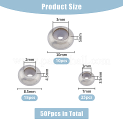50 шт. 3 вида бусин из хирургической нержавеющей стали 316L STAS-DC0014-49