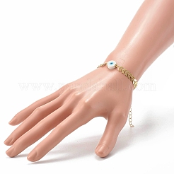 Bracciali a maglie rotonde piatte in argilla polimerica&nbsp;BJEW-JB06557