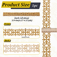 Coudre des rubans de dentelle creuse en polyester brodés de fleurs de style ethnique&nbsp;OCOR-WH0109-343A