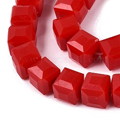 Opache perle di vetro fili&nbsp;GLAA-R041-8x8mm-C05