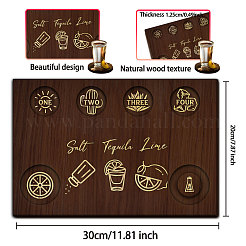 Деревянный поднос для рюмок AJEW-WH0423-008