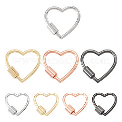 8 Stück 8 Farben Zinklegierung Schraubkarabiner Schloss Charms&nbsp;FIND-TA0009-81