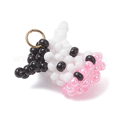 Подвески в виде коровы из стеклянного бисера&nbsp;PALLOY-MZ01002