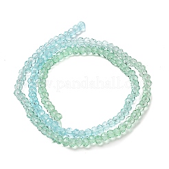 Brins de perles de verre peints transparents&nbsp;X-DGLA-A034-T1mm-A16