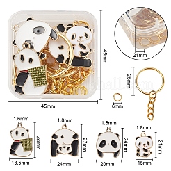 Наборы для изготовления брелка с подвеской в виде панды&nbsp;DIY-YW0004-20