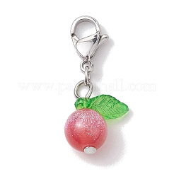 Круглая подвеска из смолы с имитацией кошачьего глаза&nbsp;HJEW-JM01986-02